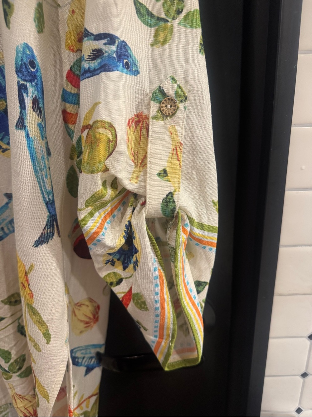 Rose + Olive Resort Printed Two-Piece Lounge Set - Cream Multicolor - Picture 11 of 13